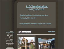 Tablet Screenshot of cjconstructionbuildit.com